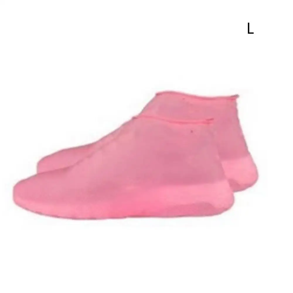 Горячая Распродажа, противоскользящие латексные бахилы, многоразовые Водонепроницаемые дождевые сапоги, обувь разных цветов - Цвет: pink L