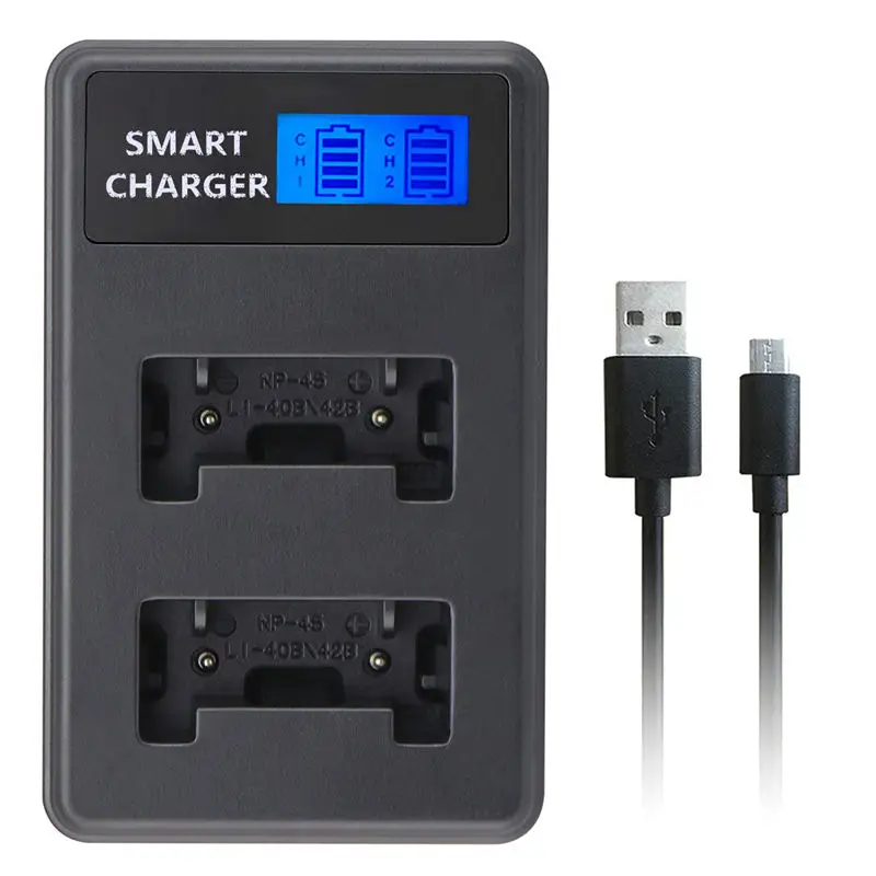 AABB-для Li-40B En-El10 Li63 Np-80 K7006 Ds-6365 Usb ЖК-дисплей двойной порт зарядное устройство для Fujifilm Fuji Np-45 Np Fe-350 Gra