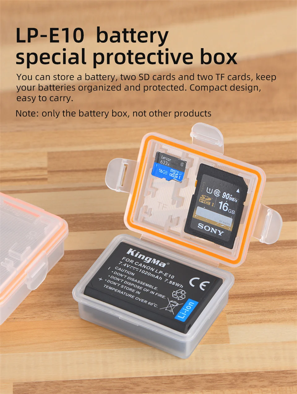 Custodia Per Batteria Kingma Lp-E10 Custodia Per Batteria Per Batteria Canon Lp-E10 Dslr Eos 1100D 1200D 1300 D1500D 3000D