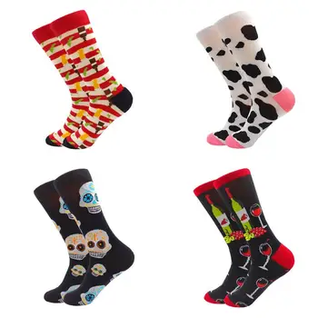 

Korean style fashion compression cotton Printed Cute Socks Man Sokken Chaussette Femme Colorful Funny short Socks For Gift