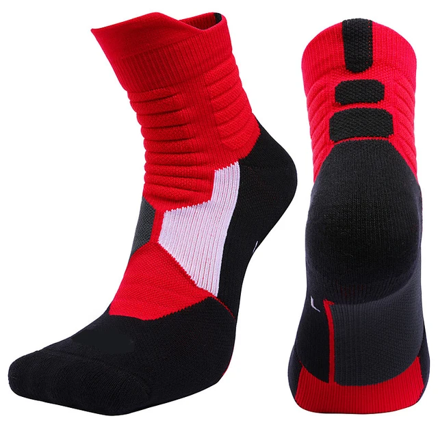 US $2.27 High Quality New Men Outdoor Sports Elite Basketball Socks Men Cycling Socks Compression Socks Cott