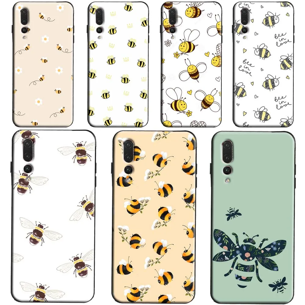 Bee Bumblebee Pattern Case For Huawei P30 Lite P10 P40 P20 Pro Mate 10 30 20 P Smart 2019 Z Back Cover | Мобильные телефоны и