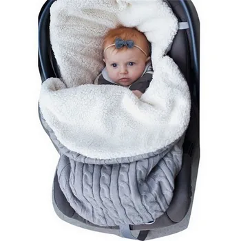 

CYSINCOS Thick Baby Swaddle Wrap Knit Envelope Newborn Sleeping blanket Warm Swaddling Blanket Infant Stroller Baby Clothes
