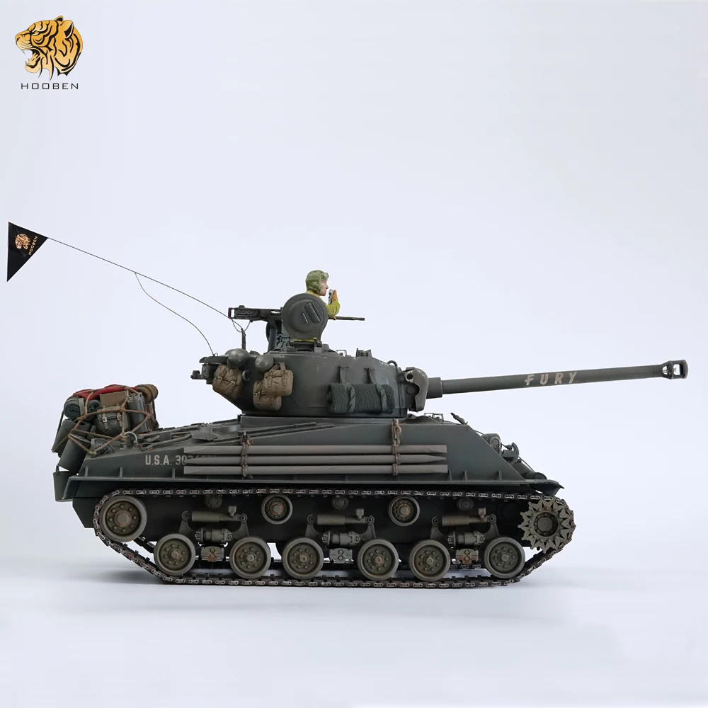 HOOBEN 1/16 американский Средний Танк FURY M4A3E8(HVSS) Sherman Easy 8(E8) Eight 2 4G Радиоуправляемый