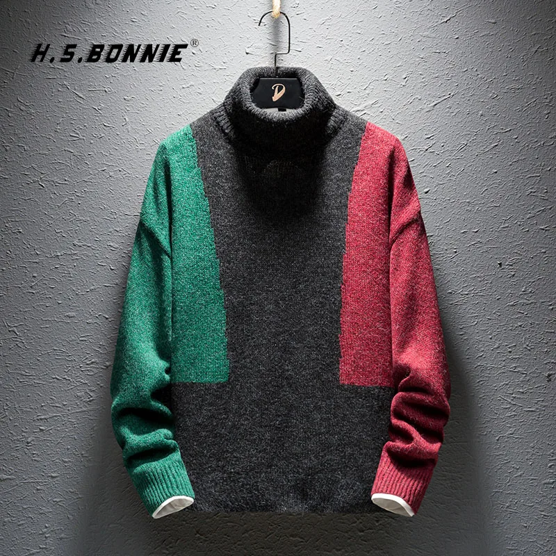 ^Cheap 2019 Mens Winter Thick Warm Cashmere Sweaters Men Turtleneck Knitted Brand Casual Sweaters Slim Fit Pullover Male Knitwear