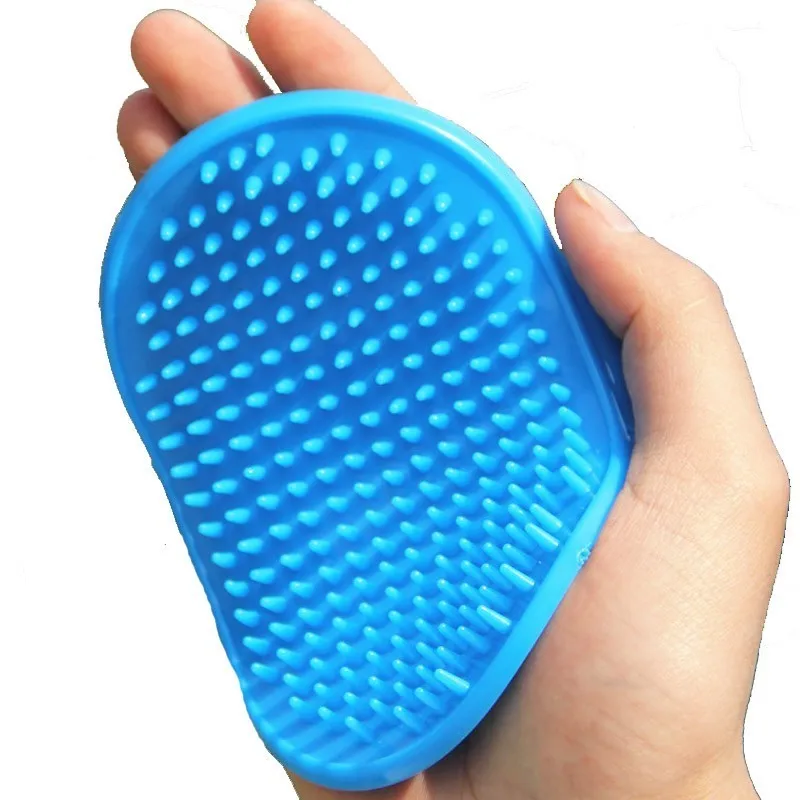 Soft Rubber Dog Brush Comb Cat Bath Brush Rubber Glove Hair Fur Grooming Massage Brush