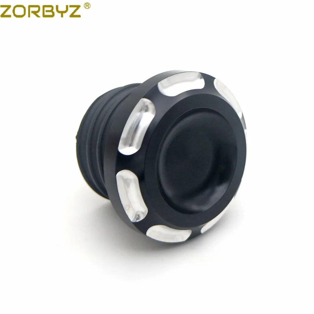 ZORBYZ черный/хром CNC Edge Cut вентилируемый газовый бак крышка топливная Крышка для Harley Sportster XL 883 Dyna Touring
