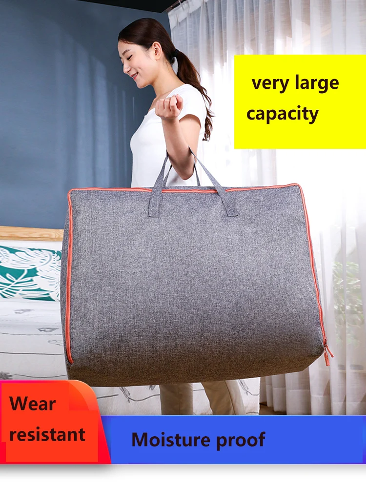 1pcs Big Storage Bag for Large-capacity Quilt Clothes Portable Moving Woven  Bags Canvas Sacks Travel Luggage Bags