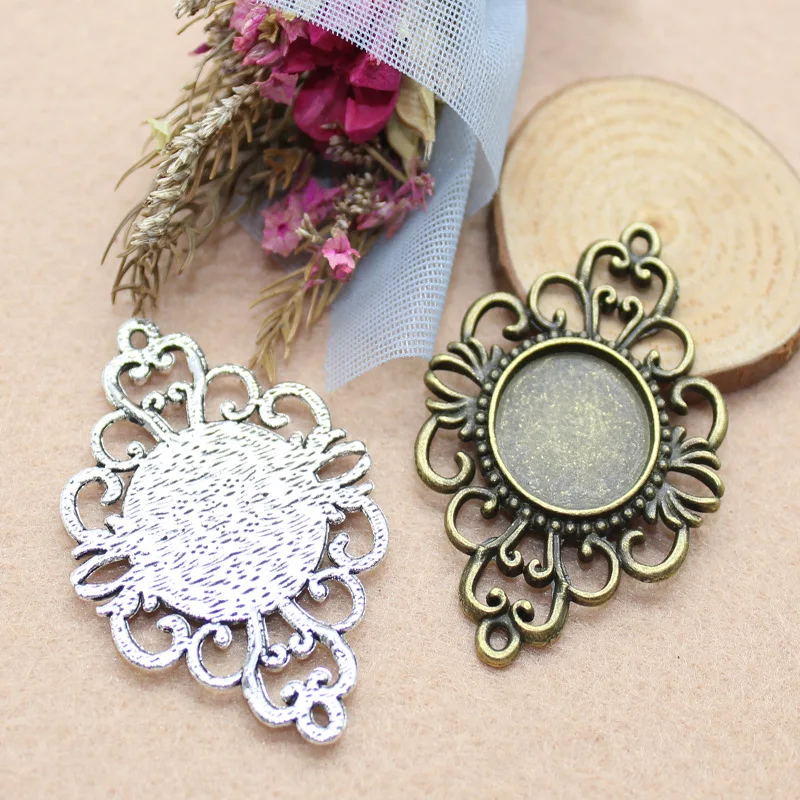 5 Pieces/Lot Alloy Round Cabochon 18 mm Pendant Base Vintage Cabochons For Jewelry Making | Украшения и аксессуары