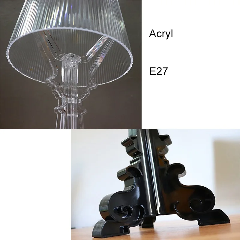 Современная настольная лампа черно-белая E27* 1 E14* 3 AC85-265 высококачественная акриловая настольная лампа для детской комнаты настольная прикроватная