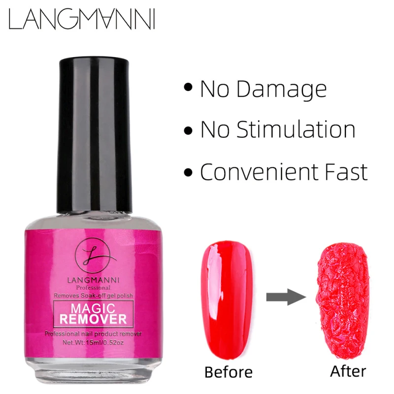 

15/8ml 2019 New Magic Nail Burst Gel Nail Polish Remover Healthy Fast Soak Off UV Nail Polish Gel Cleanser Acrylic Remover TSLM1
