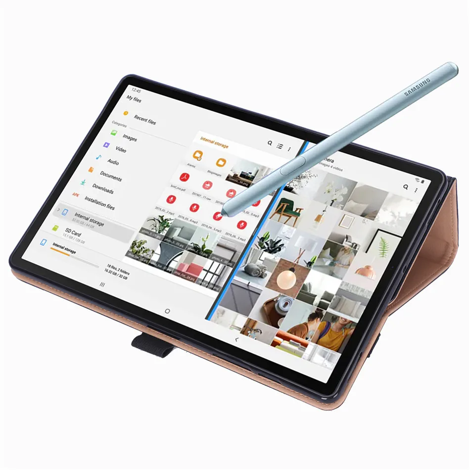 Премиум PU кожаный чехол-подставка для Samsung Galaxy Tab S6 10,5 SM-T860 SM-T865 чехол Funda планшет+ слот для карт+ пленка