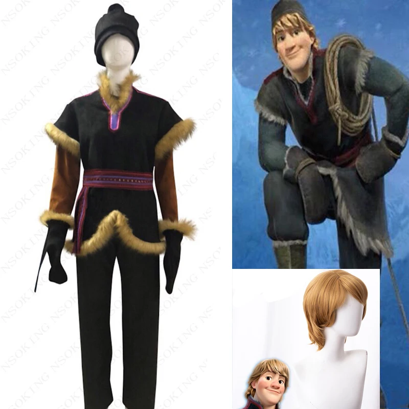 

New Anime Snow Queen Prince Kristoff wigs Cosplay Costume Tailor Made