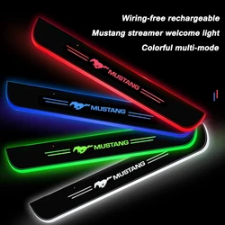 Projecteur de porte de voiture Laser pour Ford Mustang mach e GT SHELBY GTE, avec alimentation USB, pédale de bienvenue LED, plaque de protection 