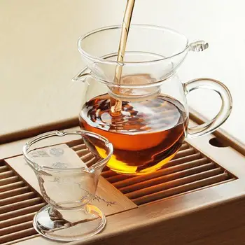 

Glass Tea Strainers with Handle Glass Colander Tea Filter Kung Fu tea accessories