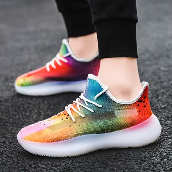 

Men's Shoes 2020 New Trend Breathable Leisure Sports Colorful Running Shoes Youth Shoes All Kinds Of Summer Vulcanized Shoes