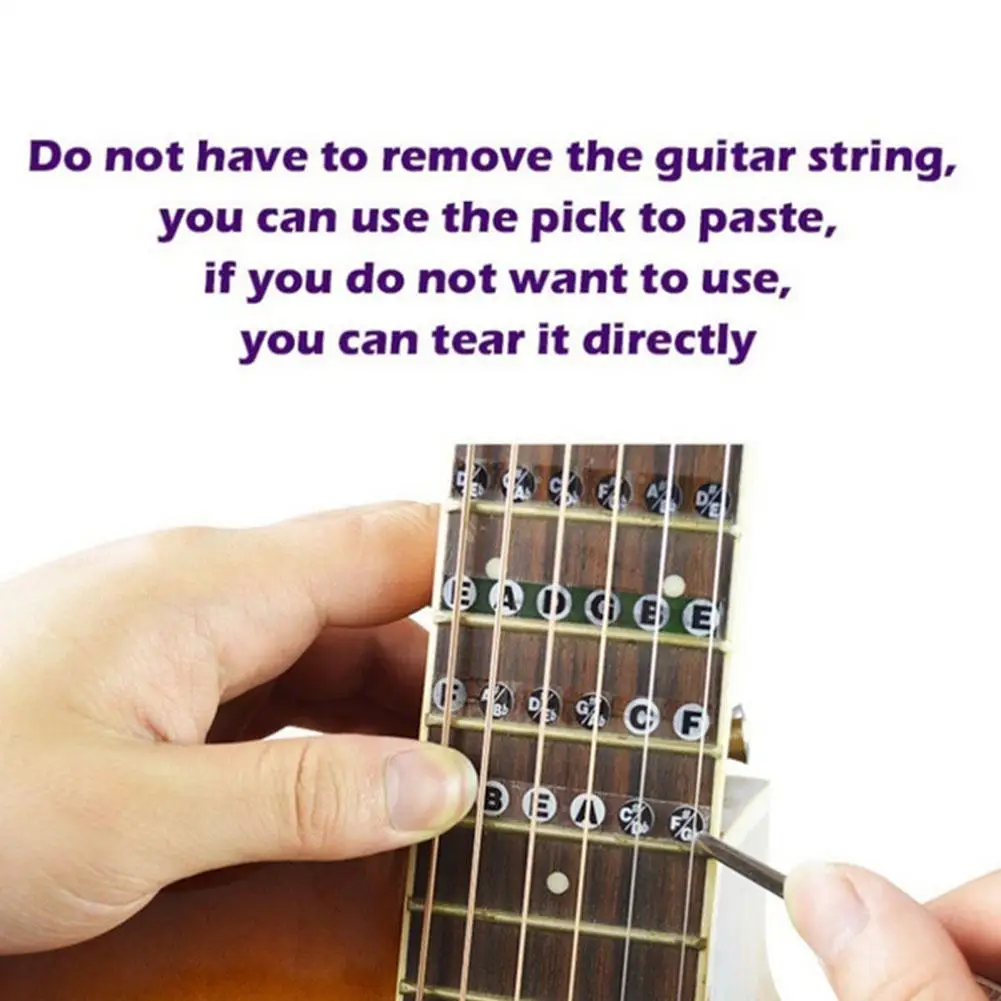 Portable Guitar Fretboard Note Sticker Musical Scale Fingerboard Beginner Guitar Scales Stickers chord stickers,guitar accessories,guitar fretboard stickers