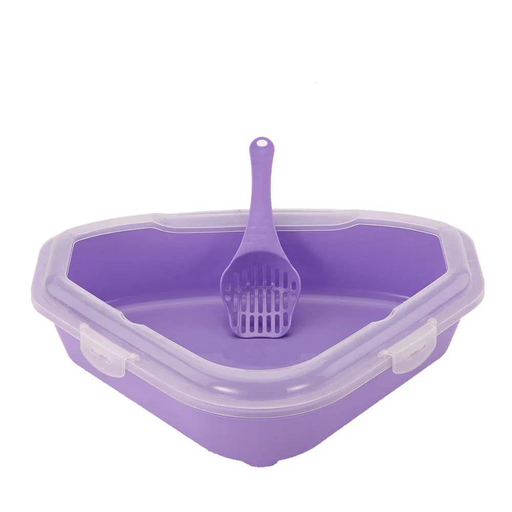 Toilet Bedpan Cat Litter Box Plastic Cat Toilet Training Triangle Extra Large Semi-closed Deodorant Cat Toilet Toilet Bedpan Cat Litter Box Plastic Cat Toilet Training Triangle Extra Large Semi-closed Deodorant Cat Toilet