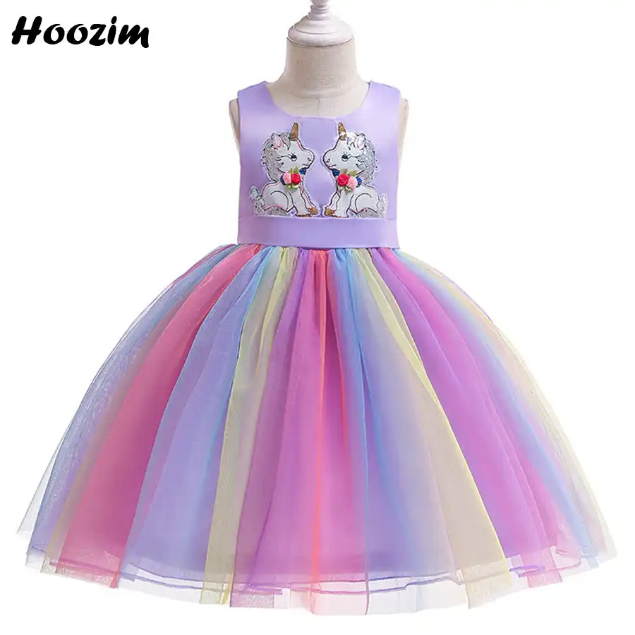 Vestido De Baile De Cumpleanos Formal Morado Animal Oveja Arco Iris Vestido Ninas 2 9 Anos Kawaii Plisado Lentejuelas Vestidos Infantiles Para Graduacion Aliexpress