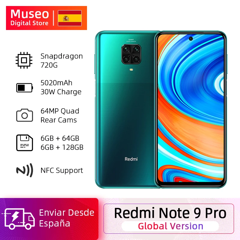 Глобальная версия Xiaomi Redmi Note 9 Pro 6 ГБ 64 Гб/128 ГБ Snapdragon 720G 64MP AI Quad Camera смартфон Note 9 Pro 5020 мАч 30 Вт QC|Смартфоны и мобильные телефоны| | АлиЭкспресс