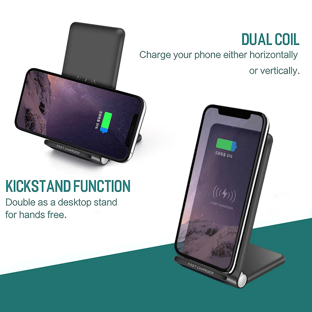  15W Fast Qi Wireless Charger For iPhone 11 Pro X XS Max Xr 8 Samsung S10 S9 S8 Note 9 10 Wireless C