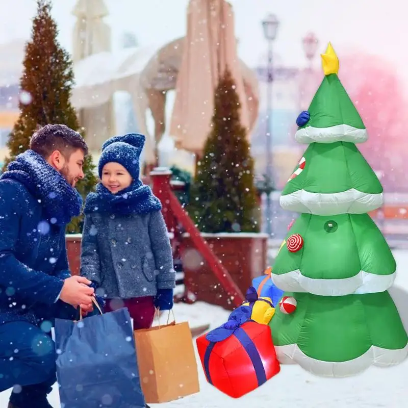 2,1 м Рождественская елка подарки модель надувные игрушки светящийся Сад Двор Арка Декор
