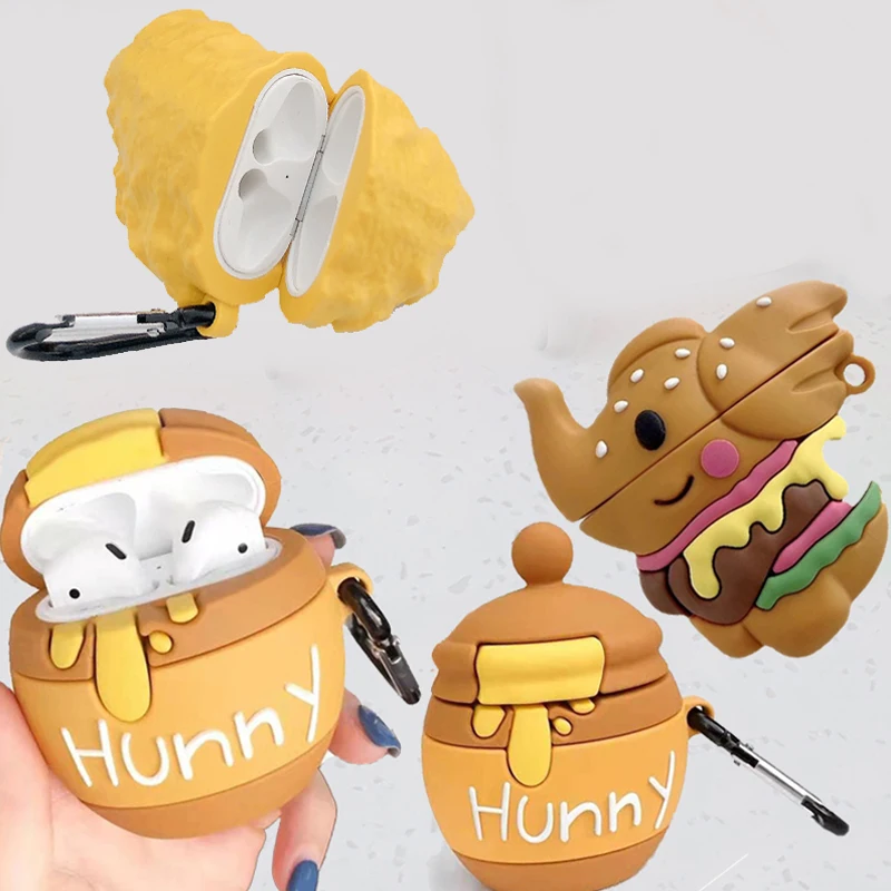 Защитный чехол для Apple AirPods Honey Jar защитный 3D с милым мультяшным рисунком