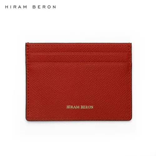 Hiram Beron,, Красный кредитный держатель для карт, для женщин, кожа, модная, чистая кожа, Прямая поставка - Цвет: red