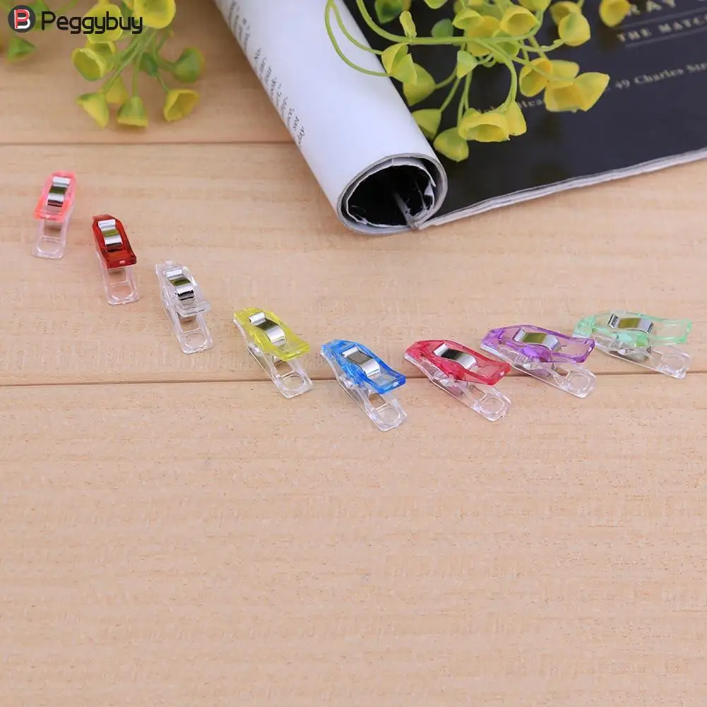 

50pcs Plastic Wonder Clips Holder for DIY Patchwork Fabric Quilting Sewing Knitting Clips