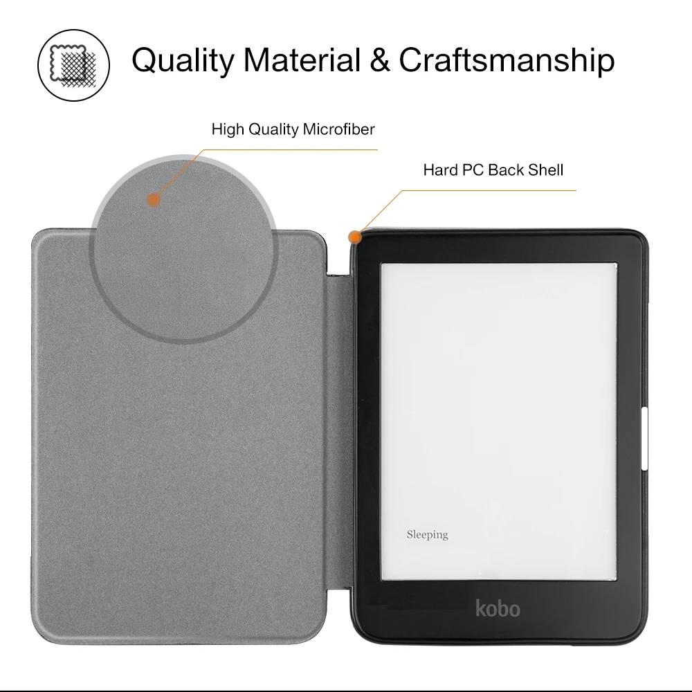 Магнитный чехол для нового Kobo Clara HD 6 InchPU кожаный чехол-читалка Smart Cover+ бесплатные подарки