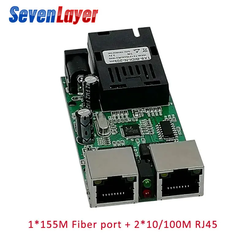 10//100M Singlemode 20KM Duplex SC Fiber Optic to RJ45 Ethernet Media Converter