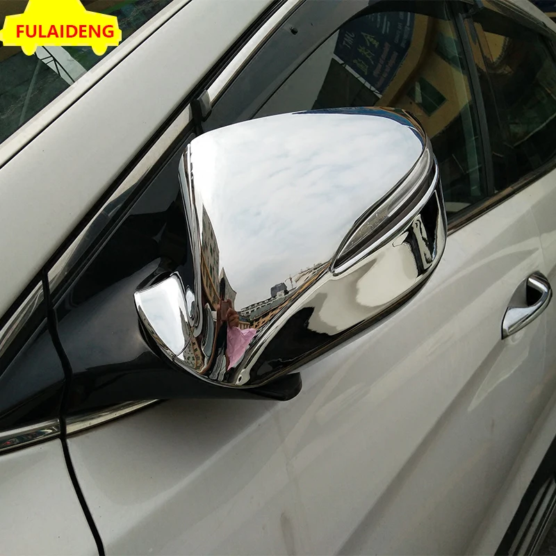 4 шт. для hyundai Santa Fe IX45 2013- ABS хромированные боковые дверные Чехлы для зеркал аксессуары для стайлинга автомобилей