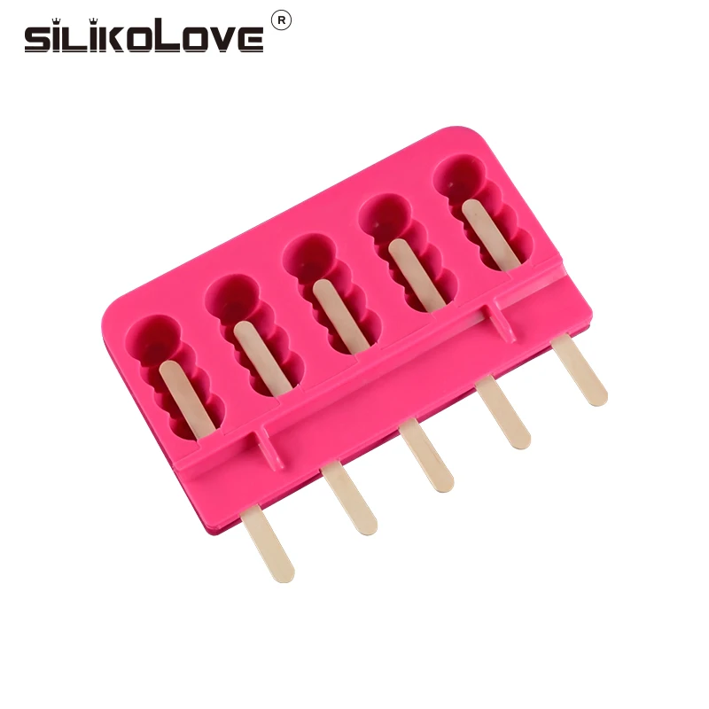 Силиконовые палочки для льда SILIKOLOVE 5 полостей формы крема палочек фруктового
