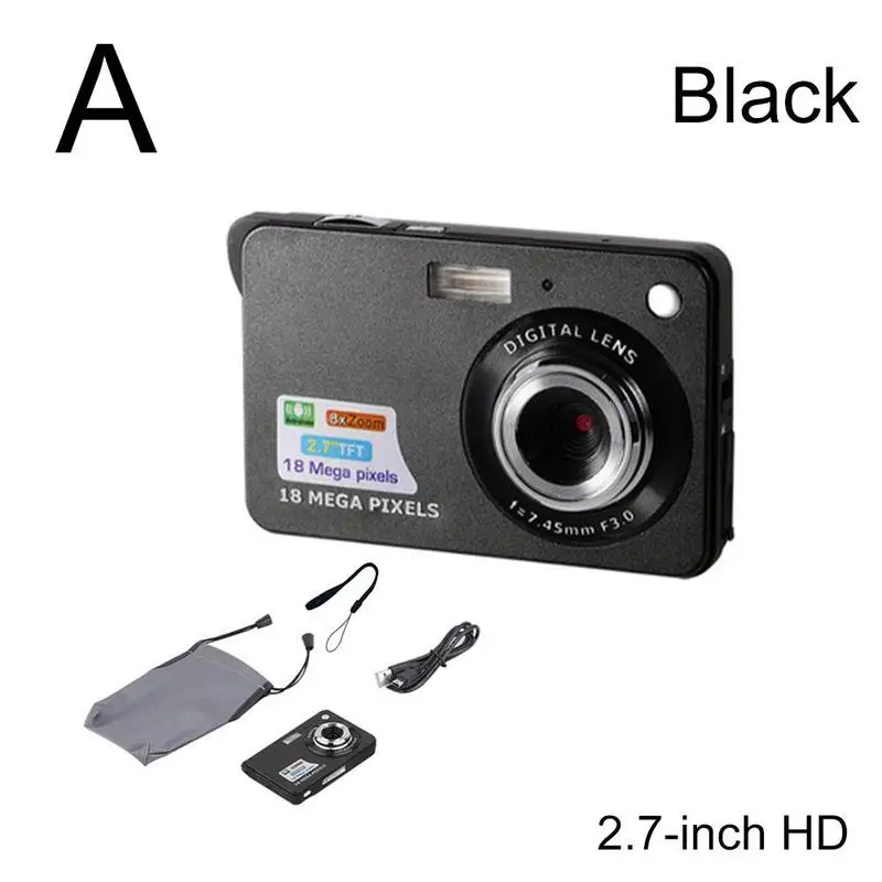 2.7 Inch Mini Digital Camera 24 Mega Pixels Cmos 8x Zoom Camera Photography Vlog Recorder Vedio Digital Dv Night S0y3 digital cameras for sale