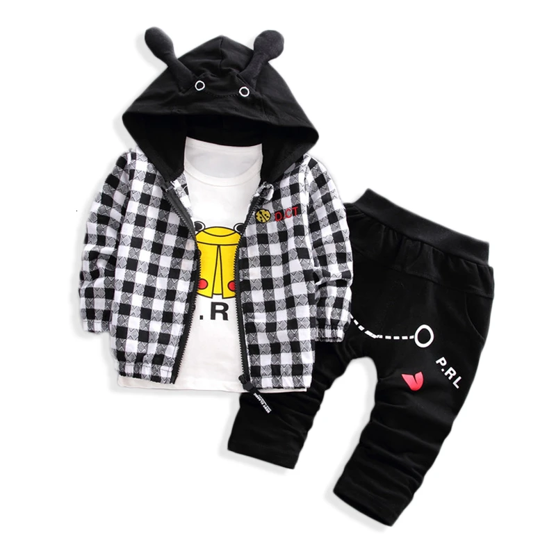 Г. Осенне-зимний комплект одежды для маленьких мальчиков Модный Костюм Джентльмена, куртка, рубашка, брюки комплект из 3 предметов, жилет с рисунком, футболка, топ - Цвет: 302480 black