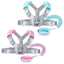 Детский поводок, рюкзак, шлейка для детей ясельного возраста, анти-потеря запястья, манжеты с замком