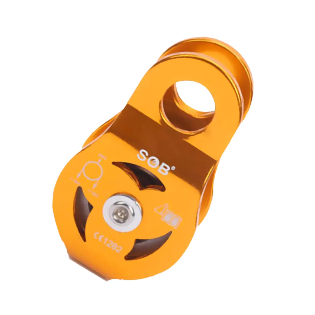 Lightweight 23KN Fixed Single Pulley Fits 8-13mm Rope for Mountaineering Arborist Climbing Outdoor Rappelling Rescue Accessories