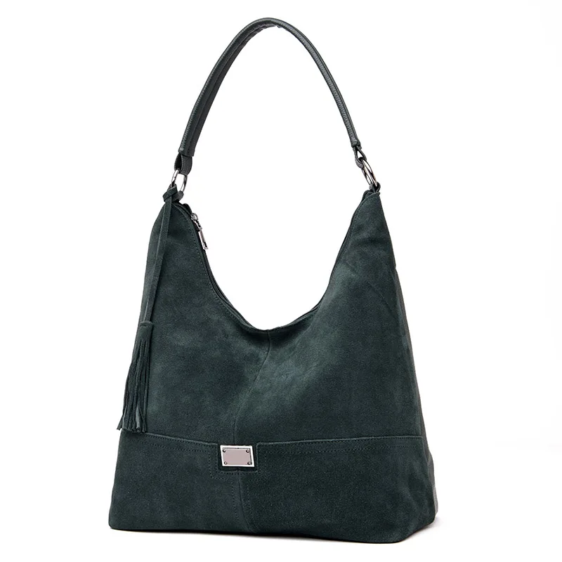 Модная бархатная сумка через плечо одноцветная дизайнерская Ретро сумка Повседневная Дамская вместительная сумка простая сумка для покупок на каждый день - Цвет: Green