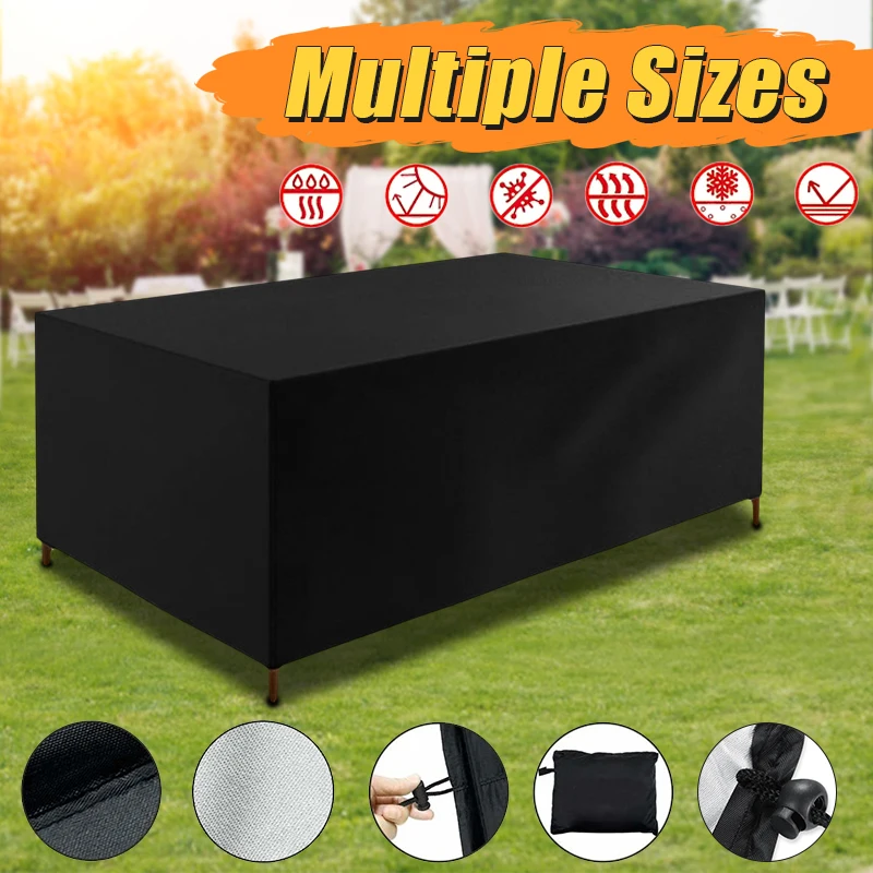 

Furniture Dustproof Cover 210D Oxford Waterproof Rain Snow Outdoor Garden Patio Protective Case for Sofa Rattan Table Cube Chair