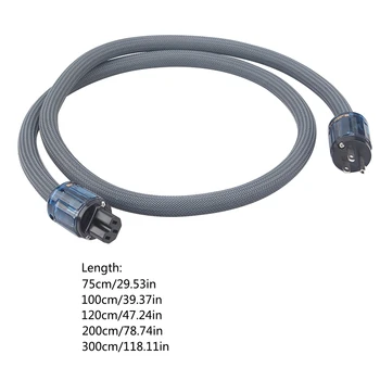 

Hi-End Copper Hifi Audios Power Cord US Plug with P-037/P-037E Connector AMP Cable 0.75/1/1.5/2/3m