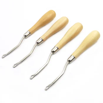 

New High Quality Stylish Simplicity Environmental Protection Wooden Handle Carpet Repair Crochet DIY Weaving Tools