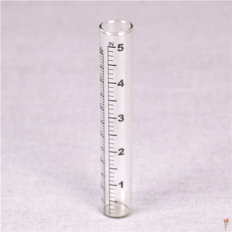 1Pc Rain Gauge Tube 14 X2.2cm Glass Rain Gauge Replacement Tube For Laboratory Outdoor Home Garden Yard Supplies