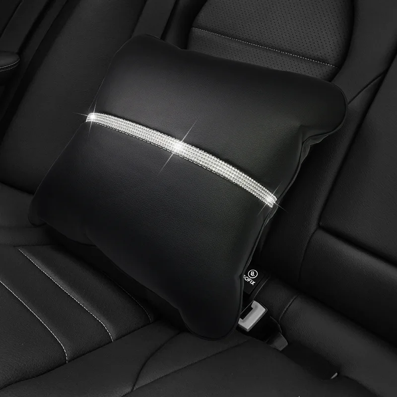 Car Gear Shift Collars Diamond Crystal Car Handbrake Cover Auto Steering Wheel Cover Seat Belt Cover Neck Pillows Seat Cushions