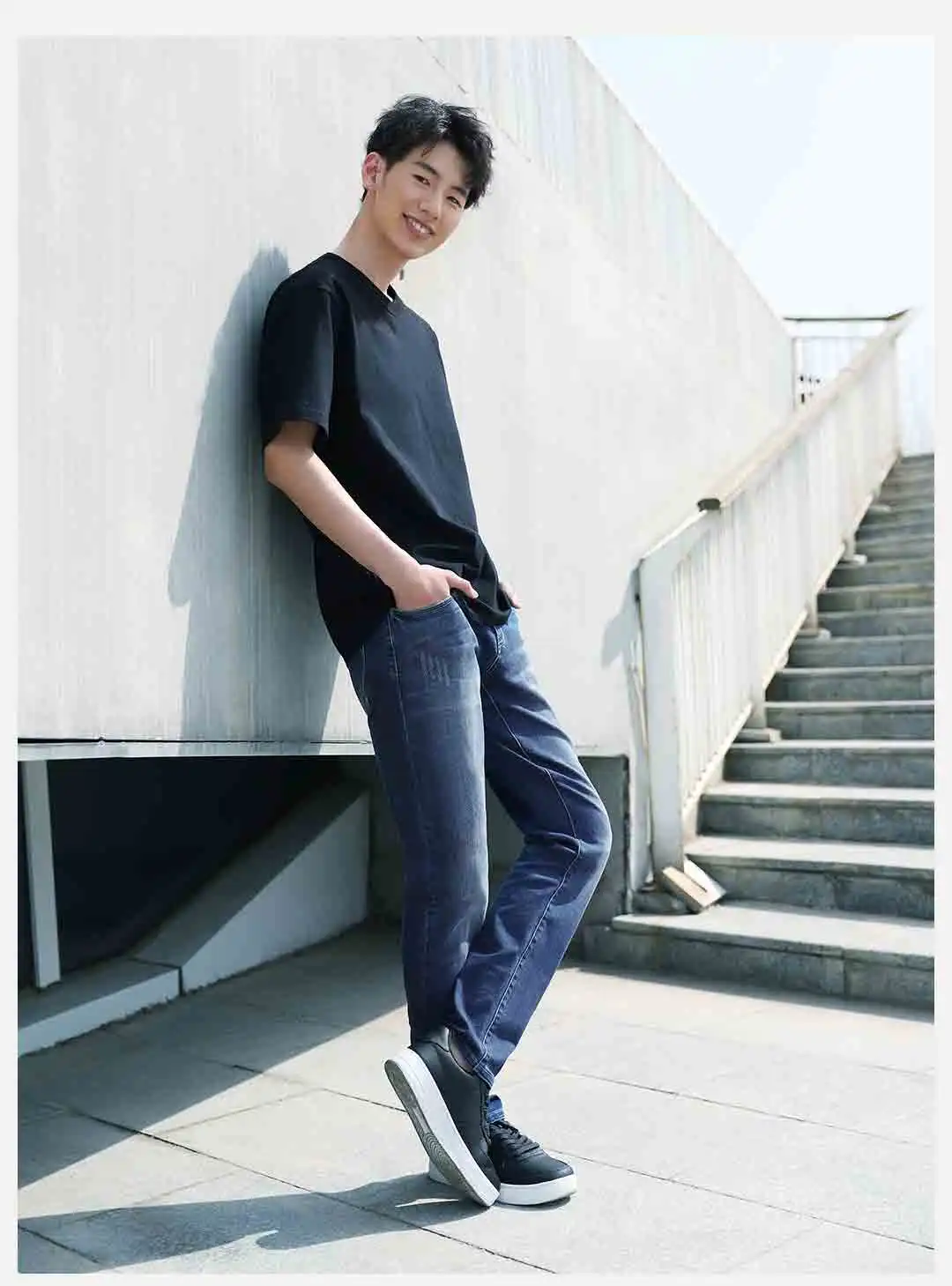 New Xiaomi Mijia Youpin 90 point COOLMAX Slim straight jeans High-elastic fabric cool and dry light and soft for man