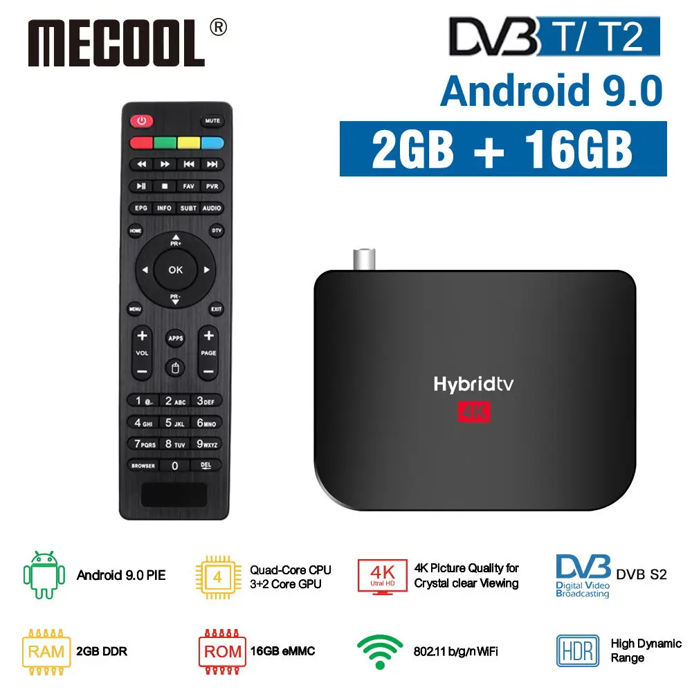 MECOOL 2020 NEW M8S Plus DVB T/T2 Android 9.0 TV Box Amlogic S905X2 4K H.265 2.4G WiFi Set Top Box|Set-top Boxes| - AliExpress