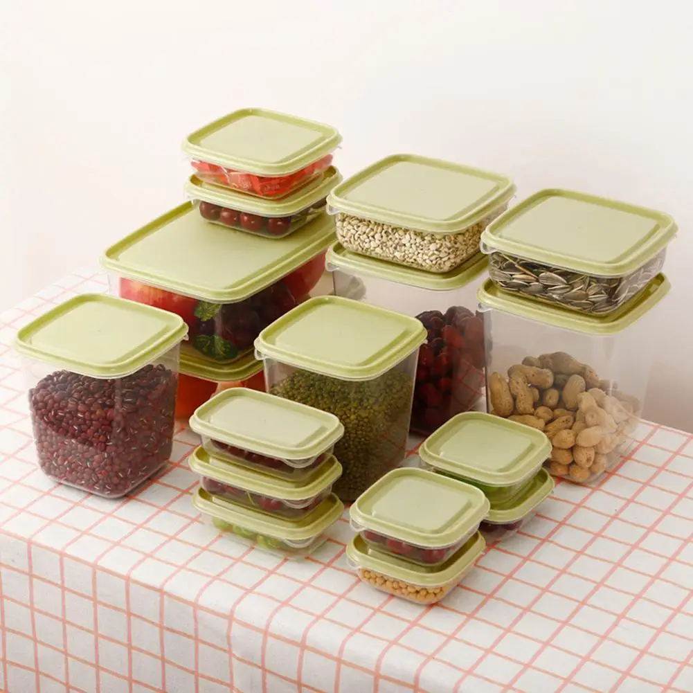 

17Pcs/Set Food Storage Box Sealed Crisper for Kitchen Refrigerator
