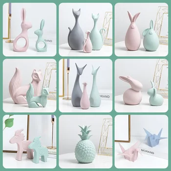 

Nordic Ceramic Animal Figurines Home decoration Accessories Swan Accessories Crafts for Indoor Living room Cabinet Office Decor