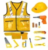 IPlay ILearn Construction Worker Costume Kit For Kids Role Play Toy Set Career Costumes Heavy worker cosplay ► Photo 3/6