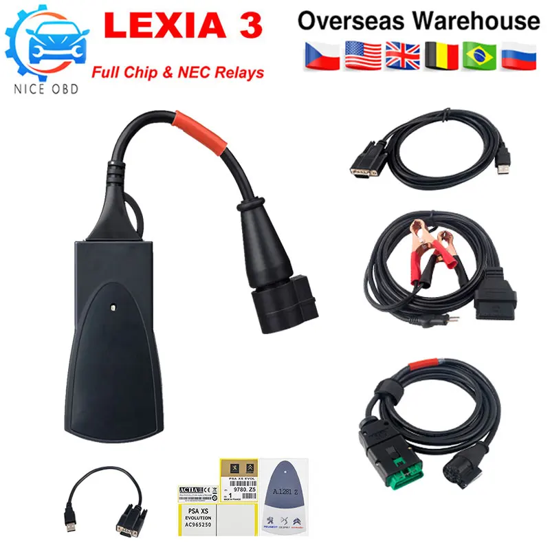 Сканер Lexia 3 с полным чипом PP2000 Diagbox V7.83 прошивкой 921815C сканер Lexia3 V48/V25 для
