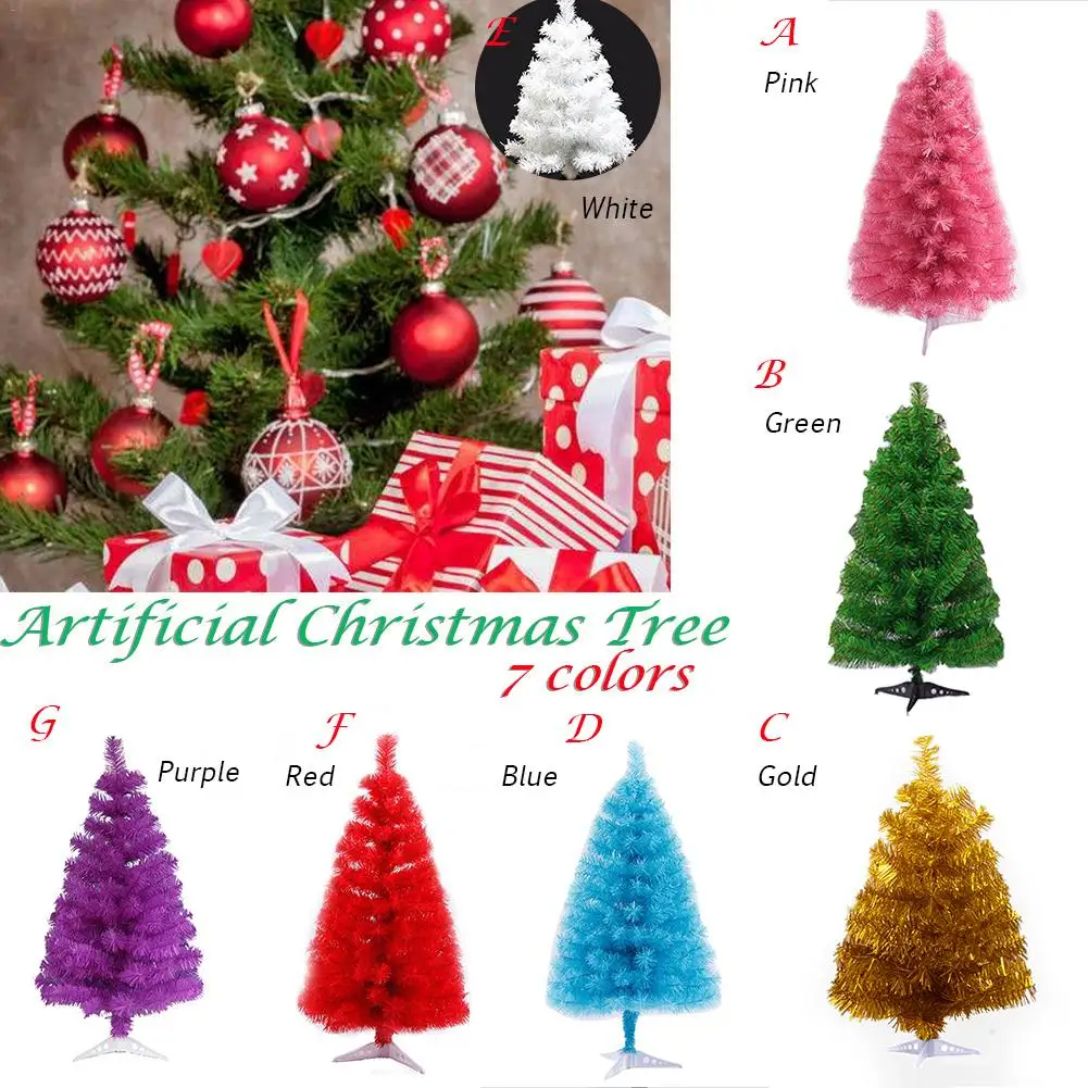 

60cm Artificial Christmas Tree Snowflake Xmas Plastic Tree New Year Home Ornaments Desktop Decorations Christmas Tree